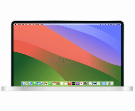  Animation representing the user downloading the Malwarebytes installation file onto a macOS computer.